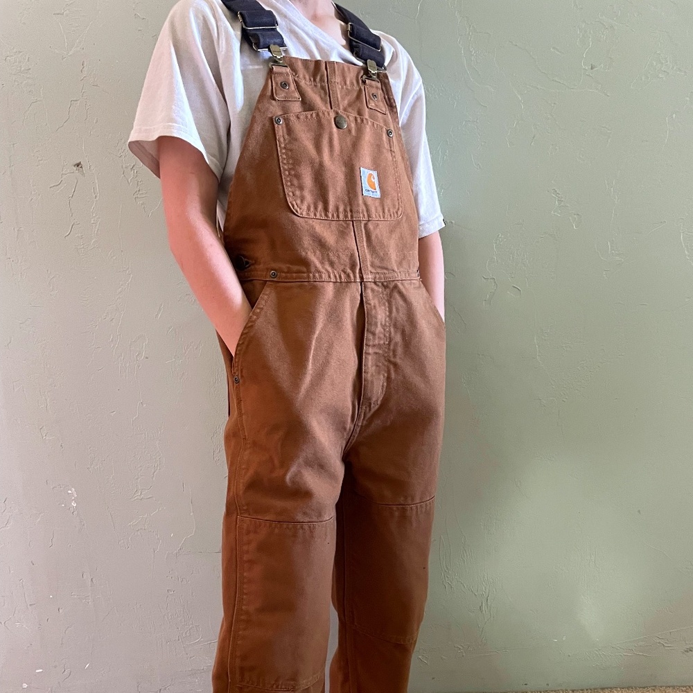 Boys Carhartt Duck Bib Overalls Size 8